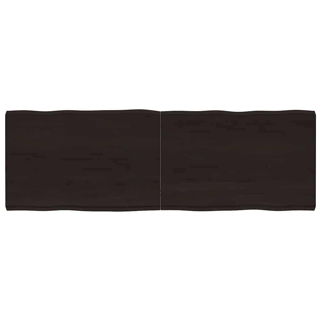 Piano Tavolo Marrone Scuro 180x60x(2-6)cm Rovere Non Trattatocod mxl 80269