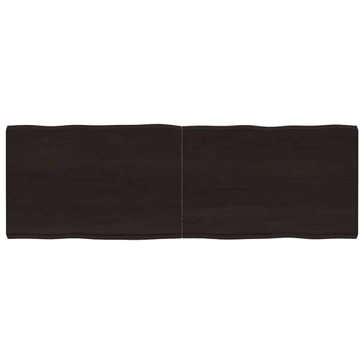 Piano Tavolo Marrone Scuro 180x60x(2-6)cm Rovere Non Trattatocod mxl 80269