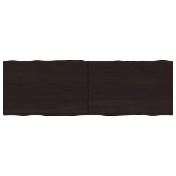 Piano Tavolo Marrone Scuro 180x60x(2-6)cm Rovere Non Trattatocod mxl 80269