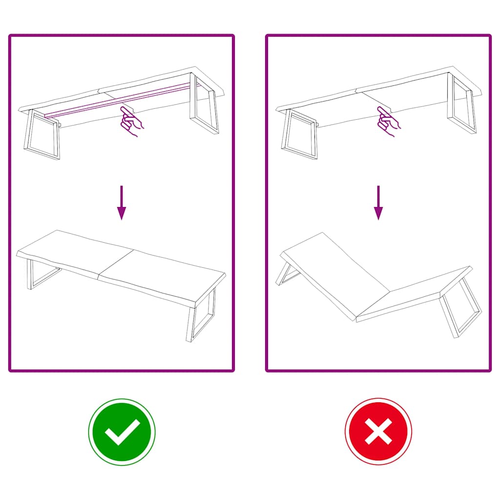 Piano Tavolo Marrone Scuro 180x60x(2-6)cm Rovere Non Trattato 364045