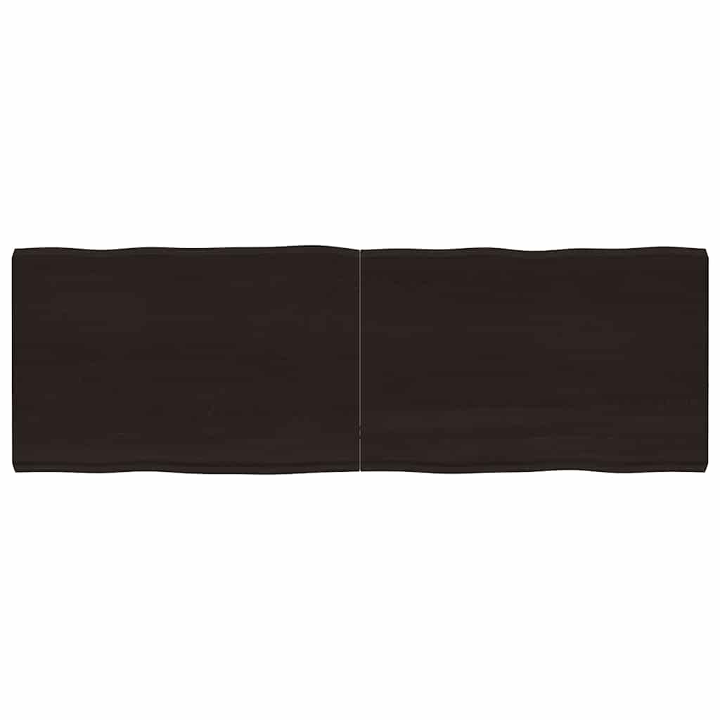 Piano Tavolo Marrone Scuro 180x60x(2-6)cm Rovere Non Trattatocod mxl 80269