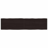 Piano Tavolo Marrone Scuro 200x50x(2-4)cm Rovere Non Trattatocod mxl 128111