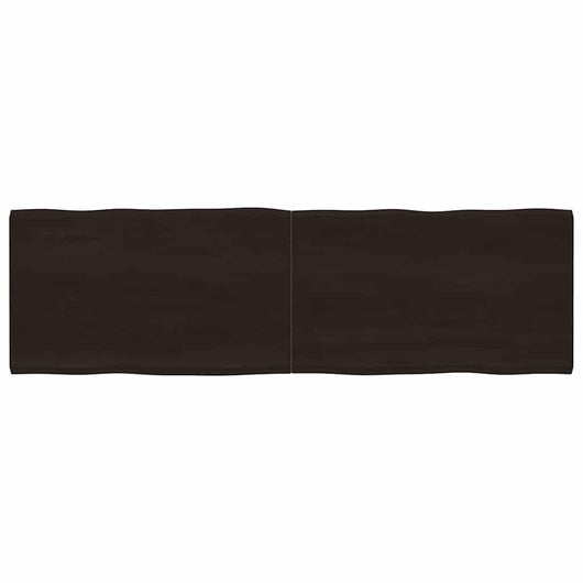 Piano Tavolo Marrone Scuro 200x60x(2-4) cm Rovere Non Trattatocod mxl 104173