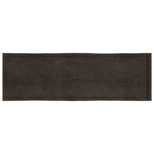 Piano Tavolo Marrone Scuro 200x60x(2-4) cm Rovere Non Trattato 364050
