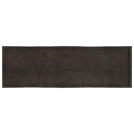 Piano Tavolo Marrone Scuro 200x60x(2-6)cm Rovere Non Trattato 364051
