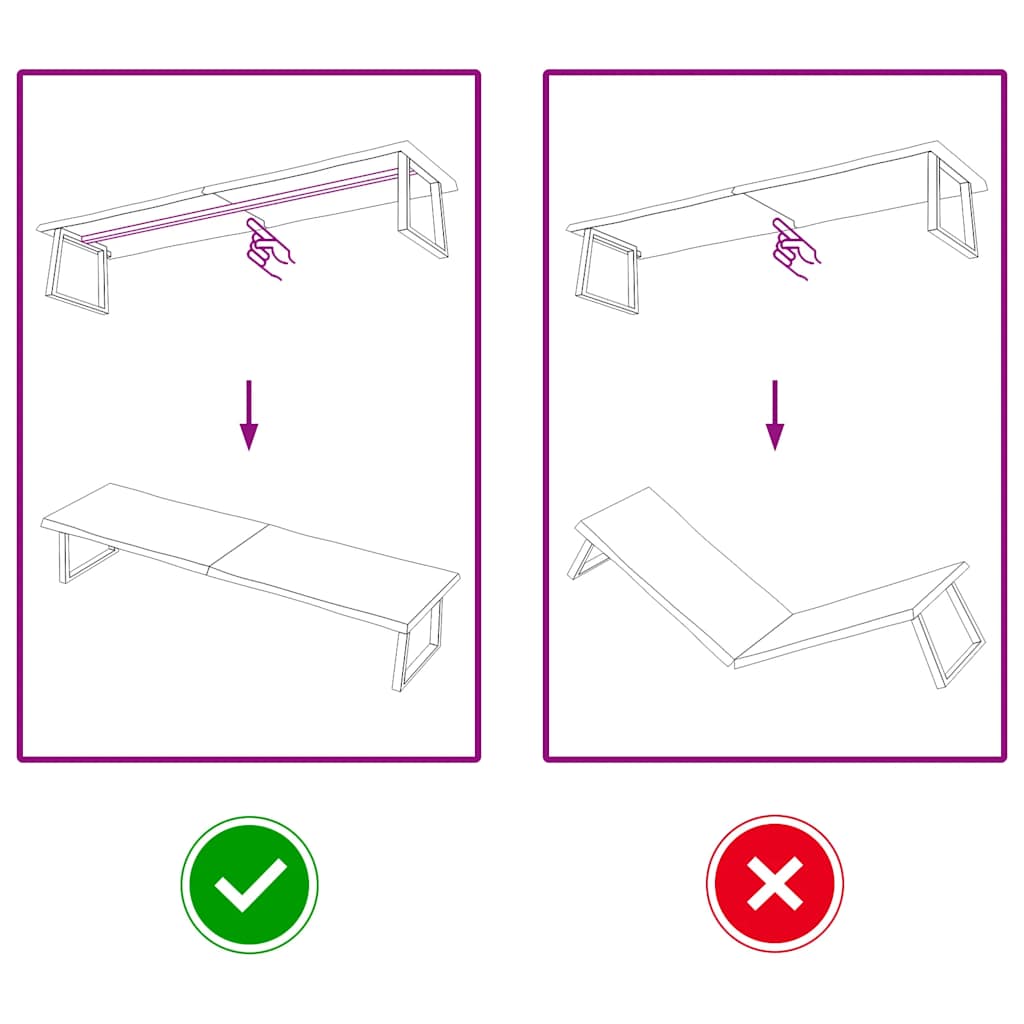 Piano Tavolo Marrone Scuro 220x50x(2-4)cm Rovere Non Trattato 364054