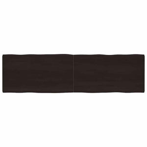 Piano Tavolo Marrone Scuro 220x60x(2-4)cm Rovere Non Trattato