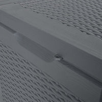 Baule portaoggetti per mobili da giardino grigio PP rattan 90 l 02_0013092