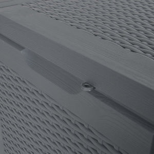 Baule portaoggetti per mobili da giardino grigio PP rattan 90 l 02_0013092