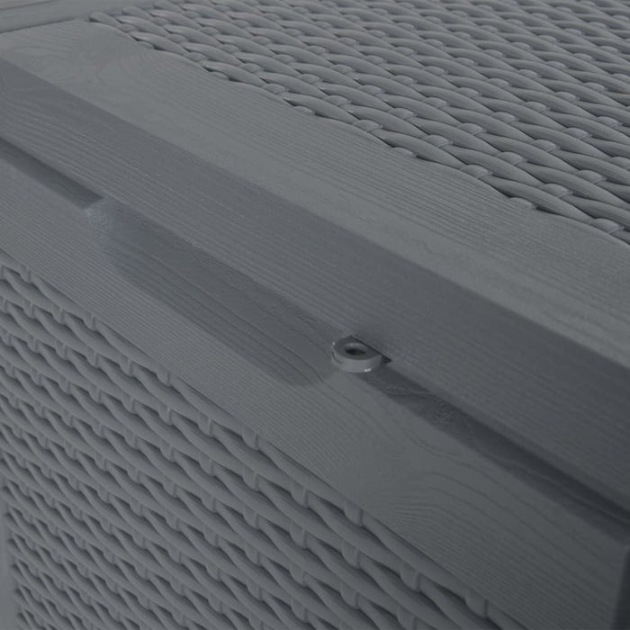 Baule portaoggetti per mobili da giardino grigio PP rattan 90 l 02_0013092