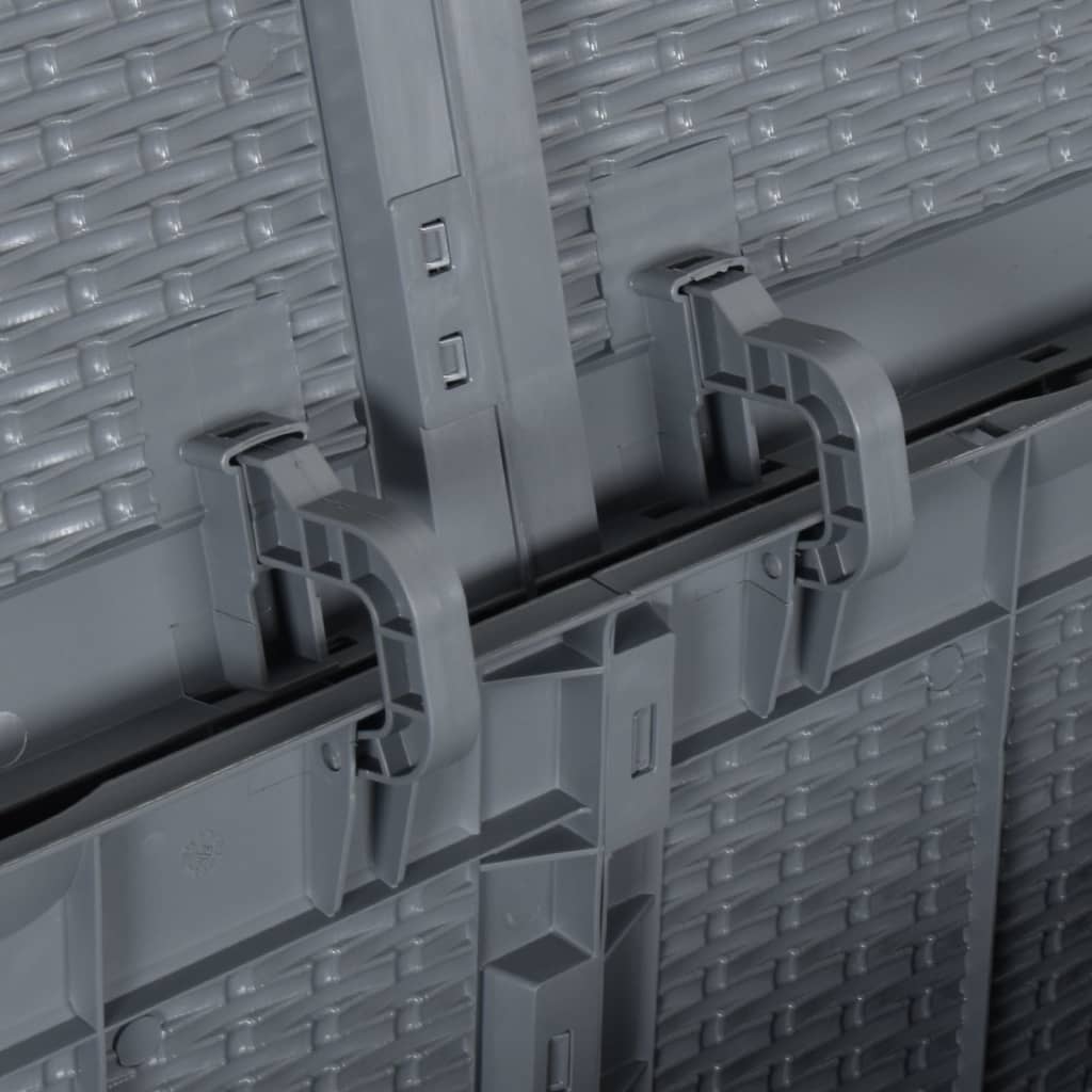 Cassapanca da giardino con contenitore in PP rattan 180 litri grigio 02_0013090