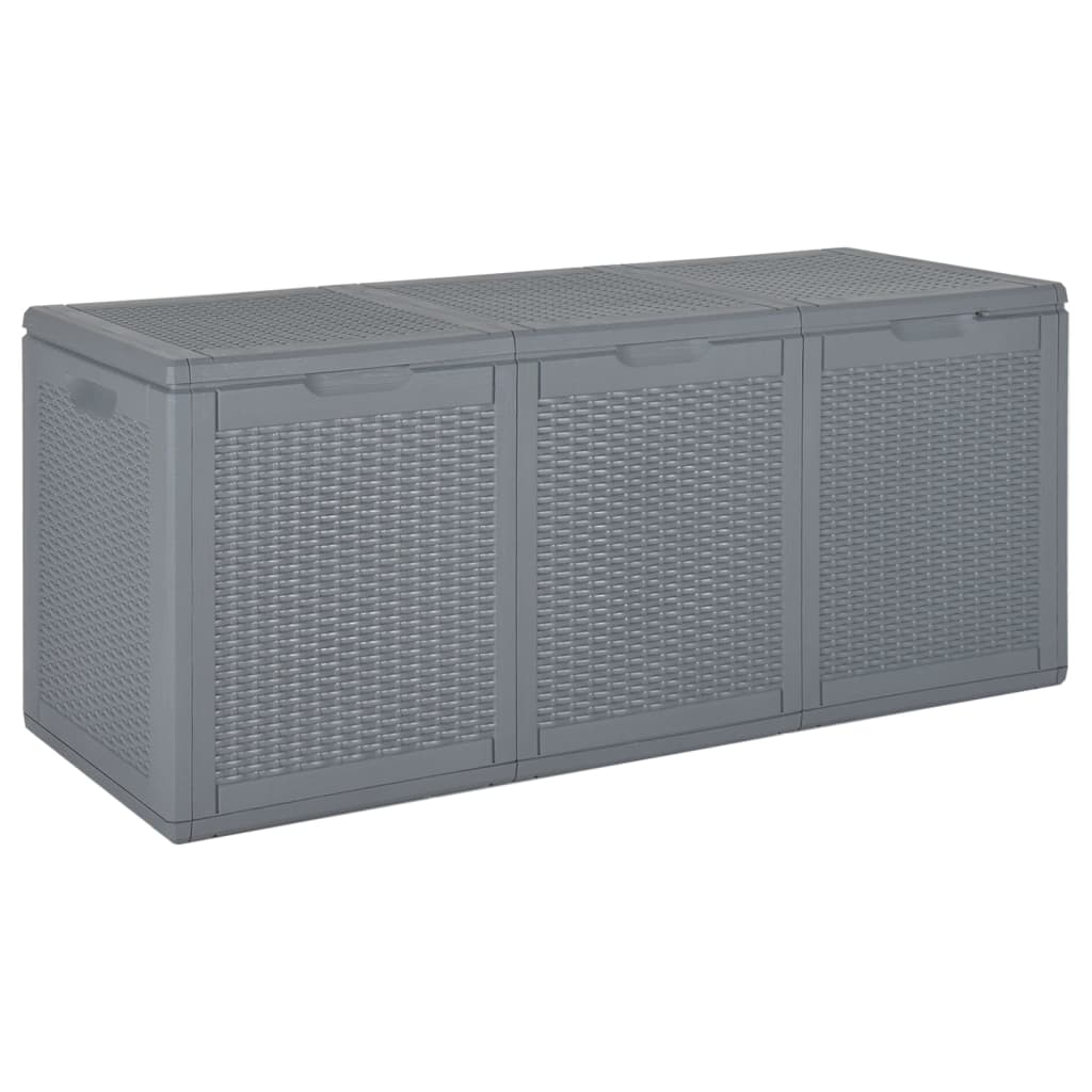 Cassapanca da giardino con contenitore grigio PP rattan 270 litri 02_0013091