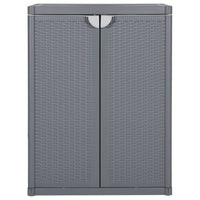 Armadio da Giardino Grigio 65x45x88 cm in Rattan PP 364062