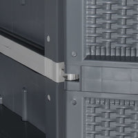 Armadio da Giardino Grigio 65x45x172 cm in Rattan PP 364063