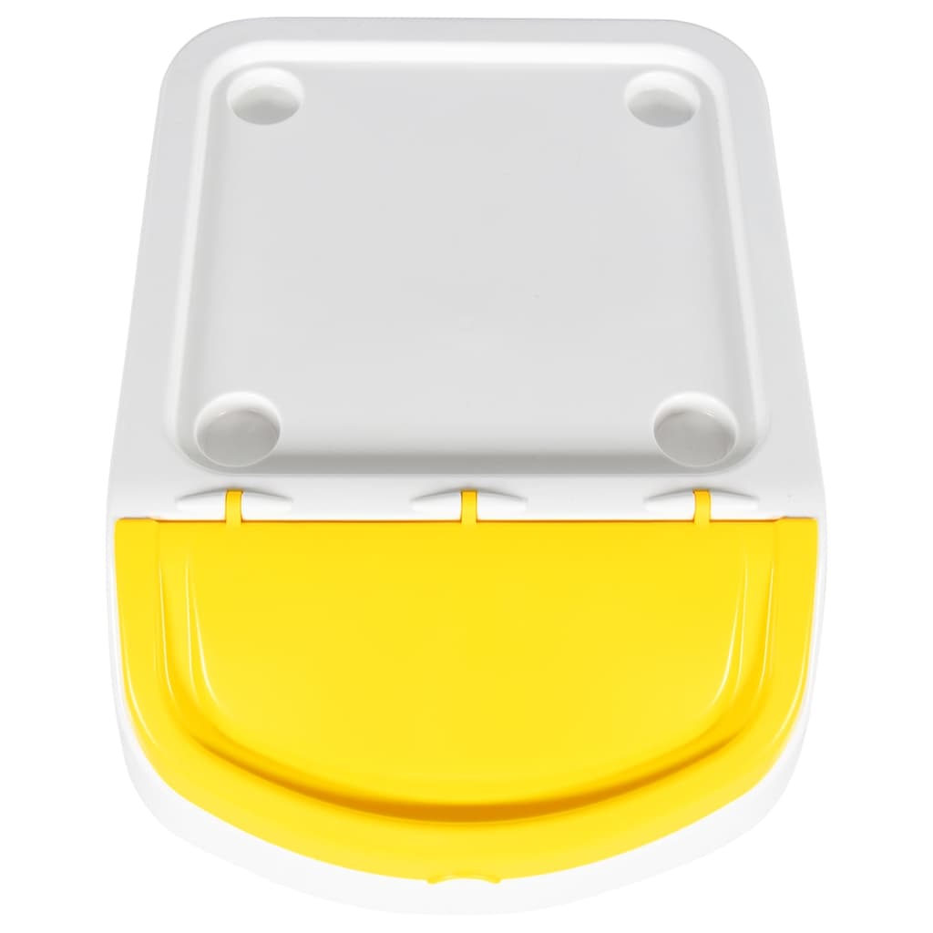 Cestini per Rifiuti Impilabili con Coperchi 3pz Bianchi PP 120L 364070