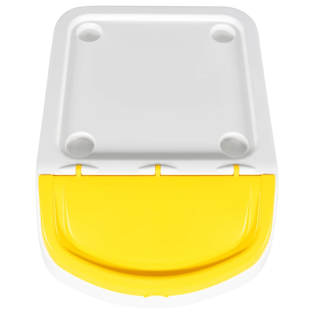 Pattumiere impilabili con coperchio 3 pezzi PP 120 litri bianco 02_0006049