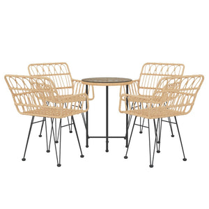 Set da Pranzo da Giardino 5 pz in Polyrattan 3157837