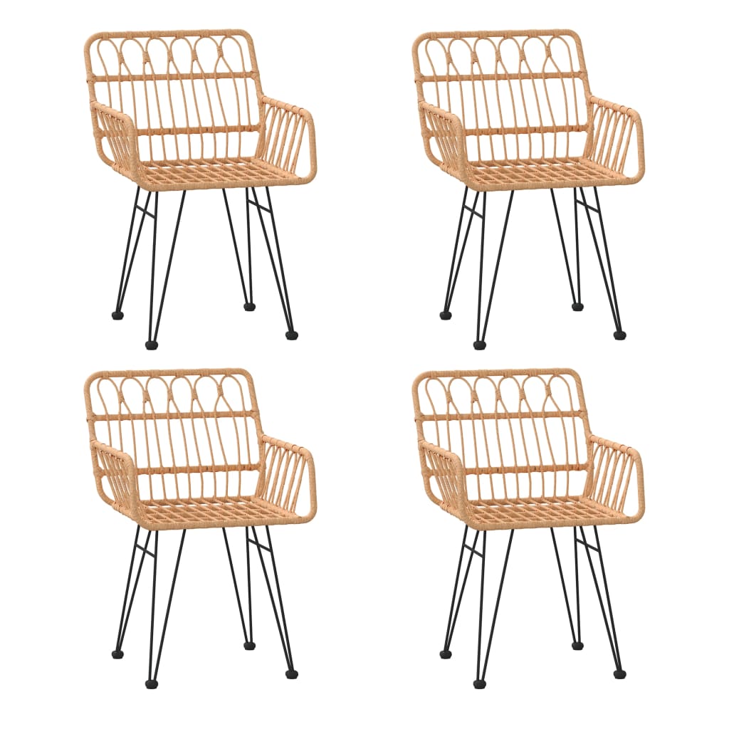 Set da Pranzo da Giardino 5 pz in Polyrattan 3157837