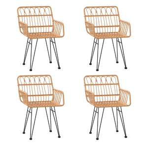 Set da Pranzo da Giardino 5 pz in Polyrattan 3157837