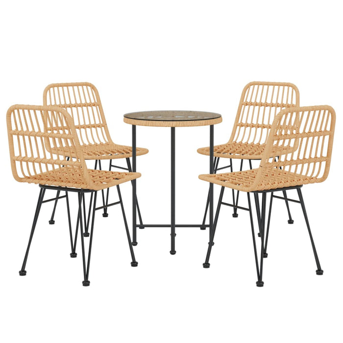 Set da Pranzo da Giardino 5 pz in Polyrattan 3157839