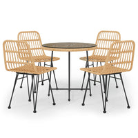 Set da Pranzo da Giardino 5 pz in Polyrattan cod mxl 44471