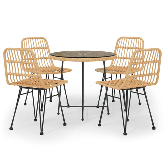 Set da Pranzo da Giardino 5 pz in Polyrattan cod mxl 44471