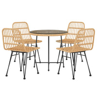 Set da Pranzo da Giardino 5 pz in Polyrattan cod mxl 44471