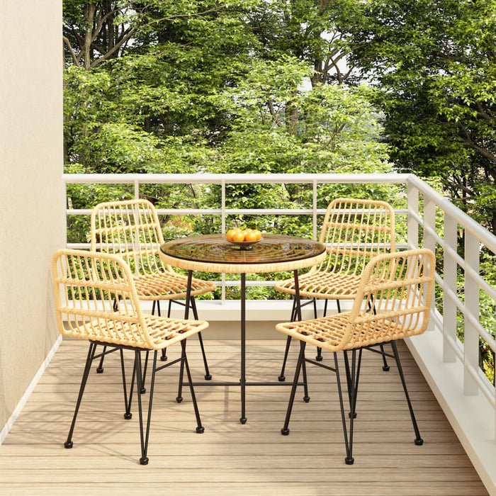 Set da Pranzo da Giardino 5 pz in Polyrattan cod mxl 44471