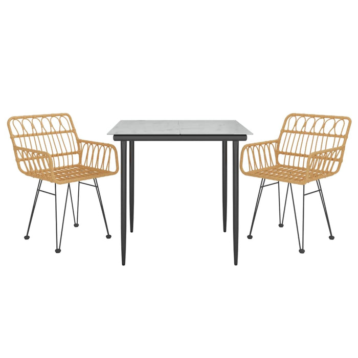 Set da Pranzo da Giardino 3 pz in Polyrattan cod mxl 35471