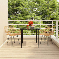 Set da Pranzo da Giardino 3 pz in Polyrattan cod mxl 35471