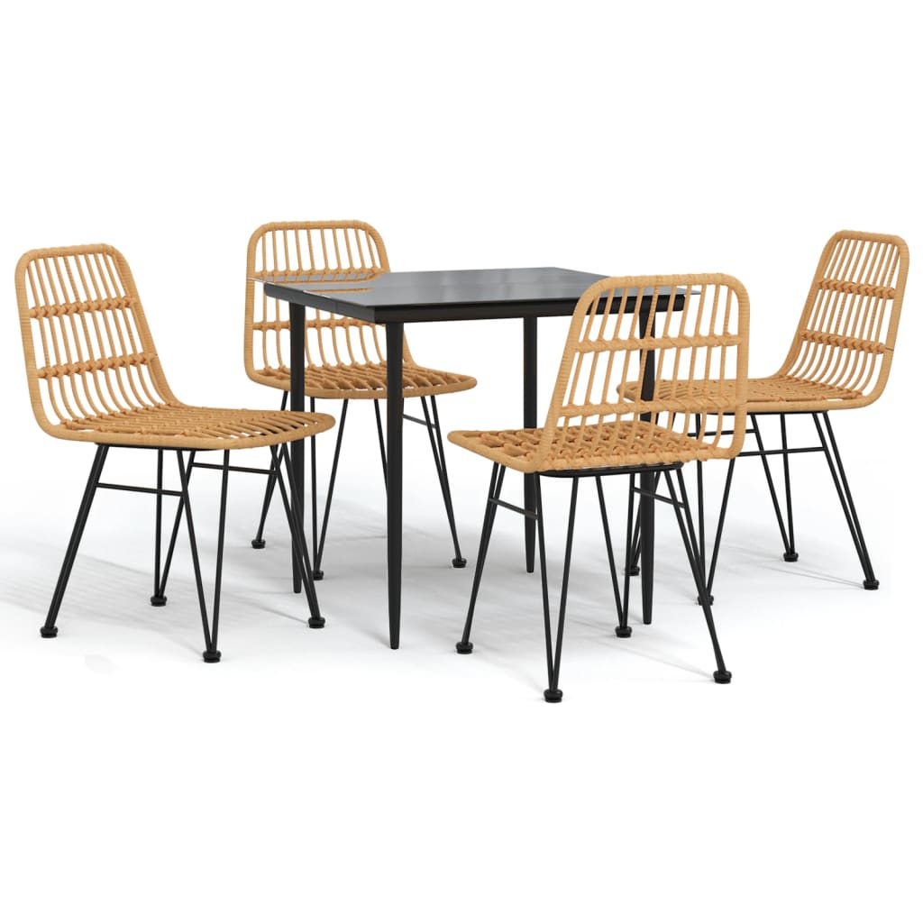 Set da Pranzo da Giardino 5 pz in Polyrattan 3157874