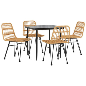 Set da Pranzo da Giardino 5 pz in Polyrattan 3157874