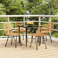 Set da Pranzo da Giardino 5 pz in Polyrattan 3157874