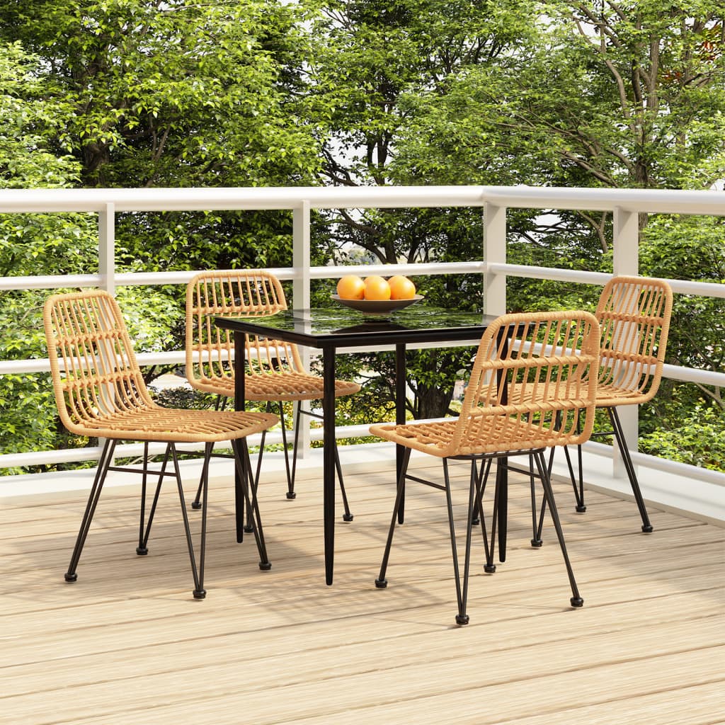 Set da Pranzo da Giardino 5 pz in Polyrattan 3157874