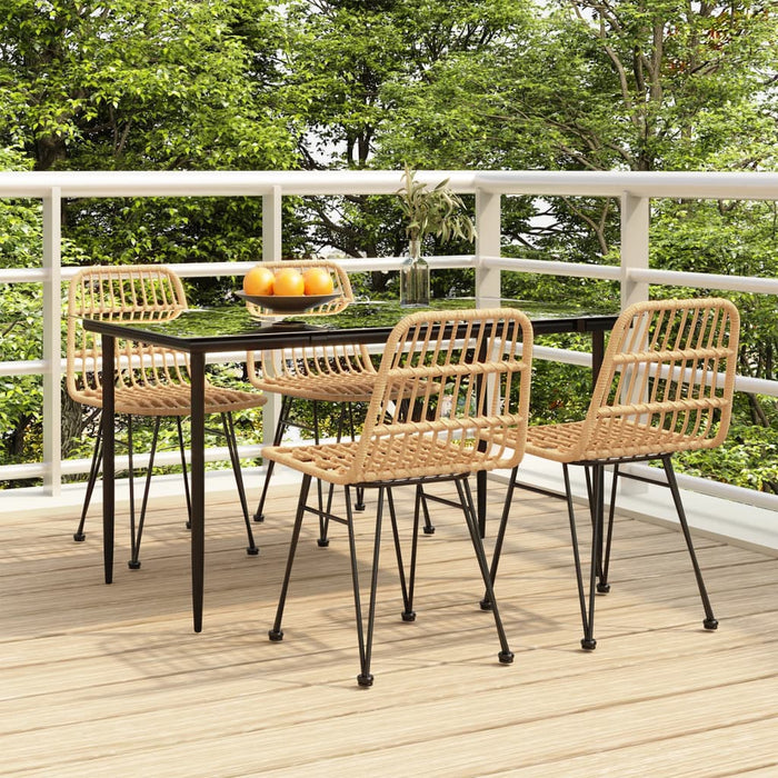 Set da Pranzo da Giardino 5 pz in Polyrattan cod mxl 35758