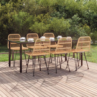 Set da Pranzo da Giardino 7 pz in Polyrattan cod mxl 35593