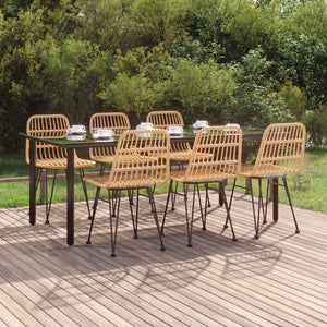 Set da Pranzo da Giardino 7 pz in Polyrattan cod mxl 35593
