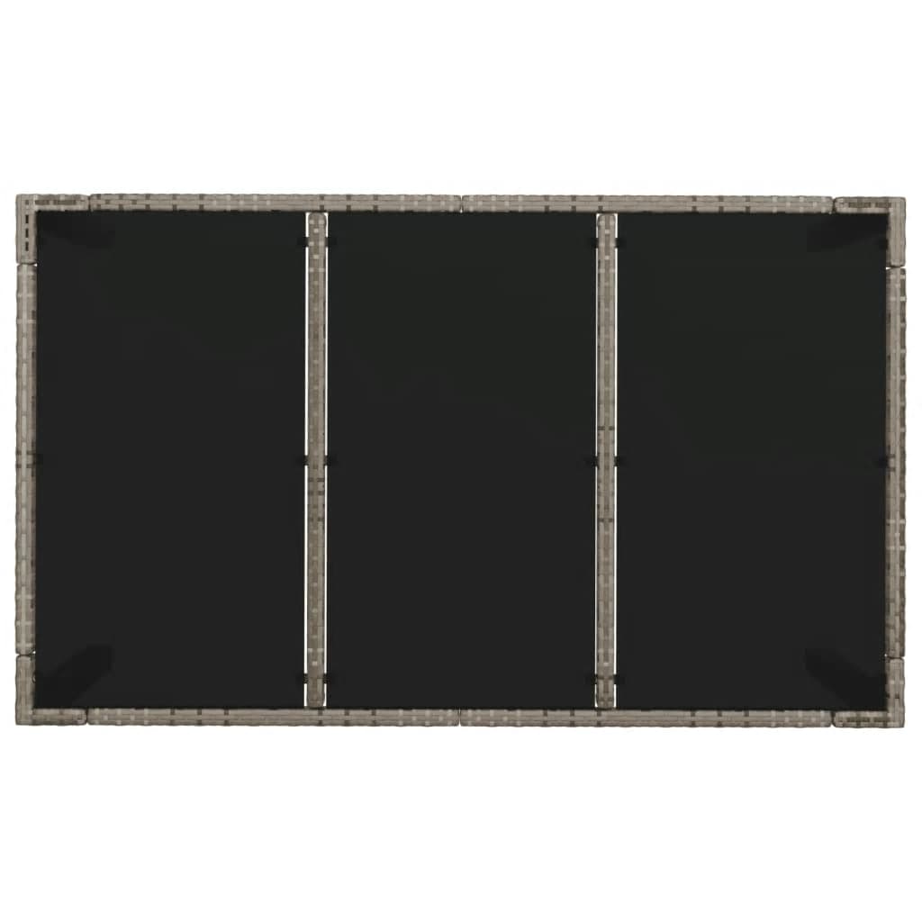 Set da Pranzo da Giardino 5 pz con Cuscini in Polyrattan Grigio 3157959