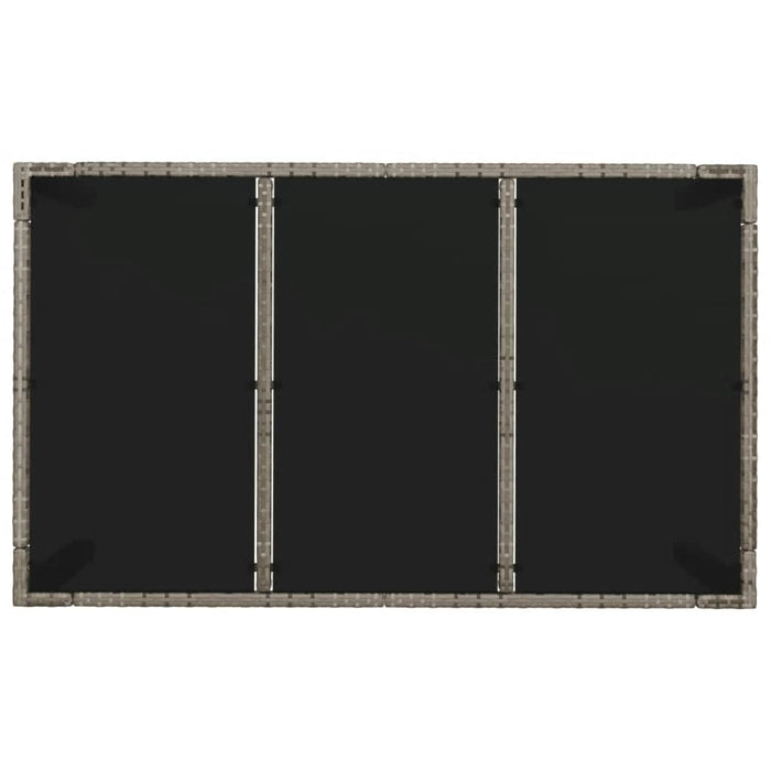 Set da Pranzo da Giardino 5 pz con Cuscini in Polyrattan Grigio 3157959