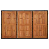 Set da Pranzo da Giardino 5 pz Nero con Cuscini in Polyrattan 3157965