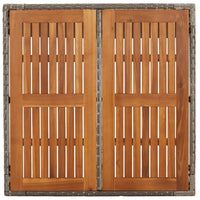 Set da Pranzo da Giardino 5 pz con Cuscini in Polyrattan Grigio 3184970