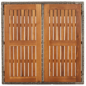 Set da Pranzo da Giardino 5 pz con Cuscini in Polyrattan Grigio 3184970