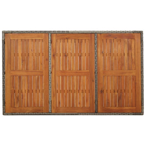 Set da Pranzo da Giardino 5 pz con Cuscini in Polyrattan Grigio 3184995