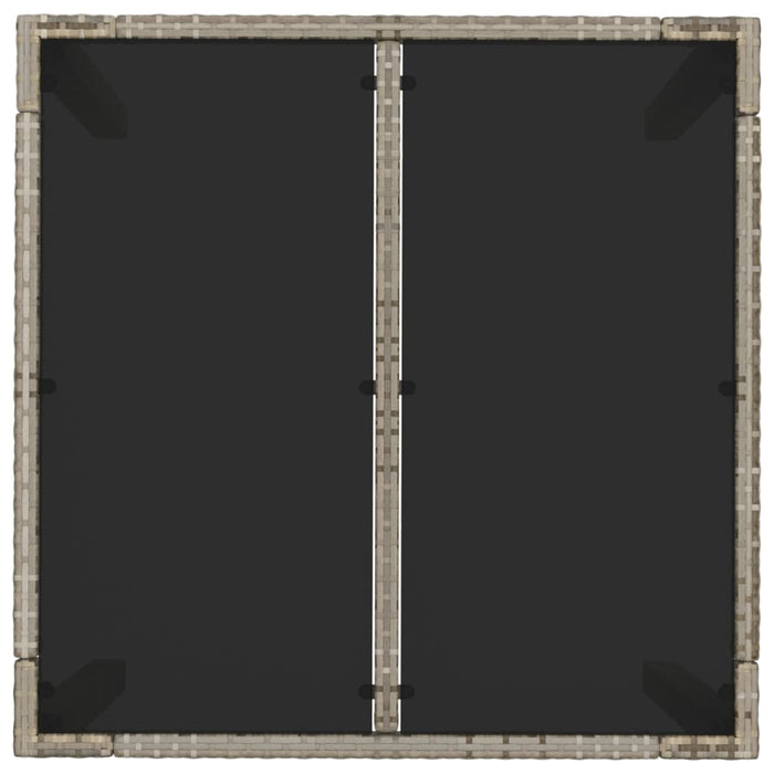 Set da Pranzo da Giardino 3 pz con Cuscini in Polyrattan Grigio 3185005