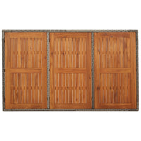 Set da Pranzo da Giardino 7 pz con Cuscini in Polyrattan Grigio 3185020