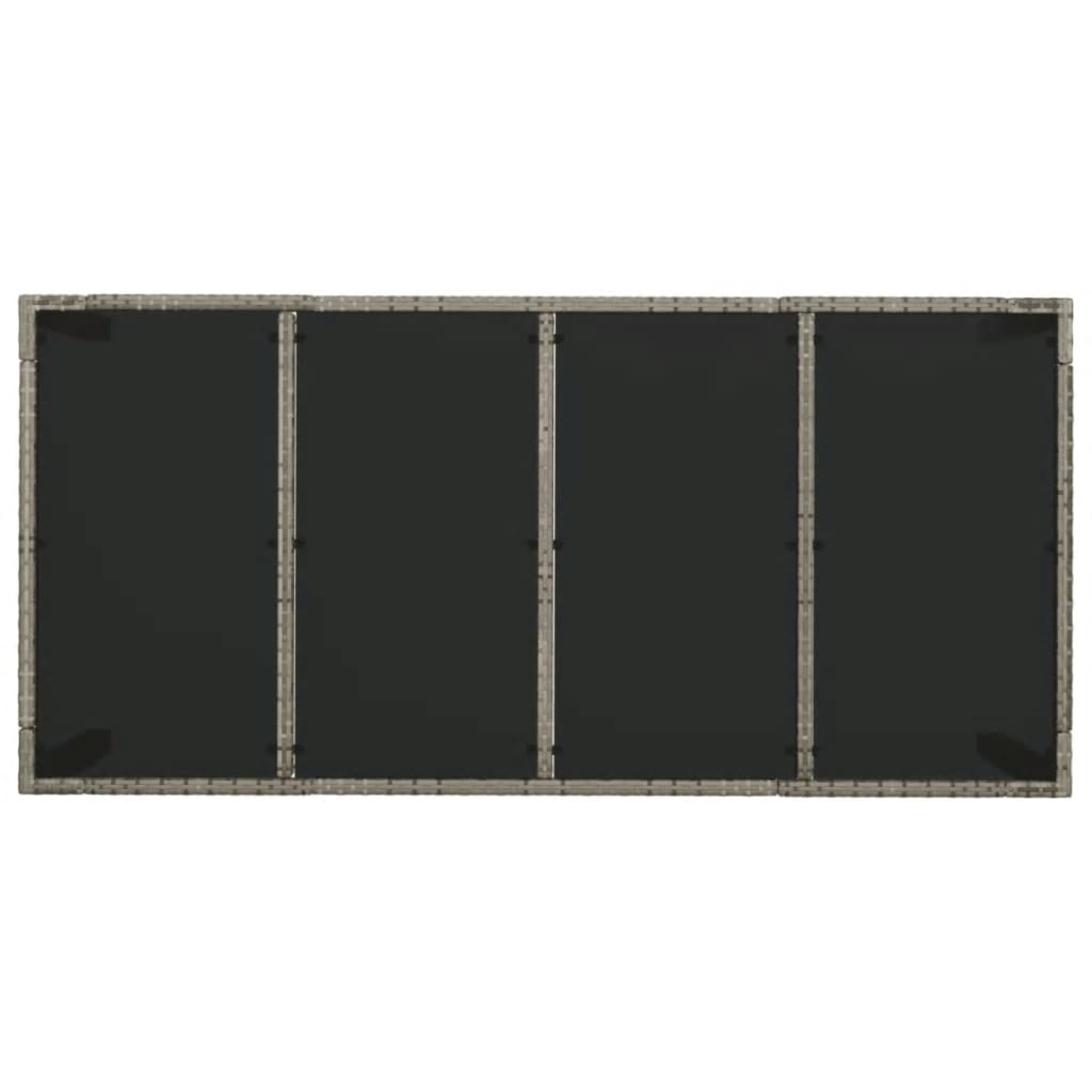 Set da Pranzo da Giardino 7 pz con Cuscini in Polyrattan Grigio 3185033