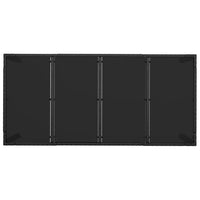 Set da Pranzo da Giardino 9 pz con Cuscini Nero in Polyrattan 3185064