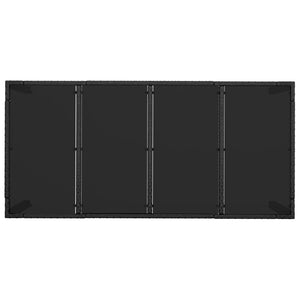 Set da Pranzo da Giardino 9 pz con Cuscini Nero in Polyrattan 3185064