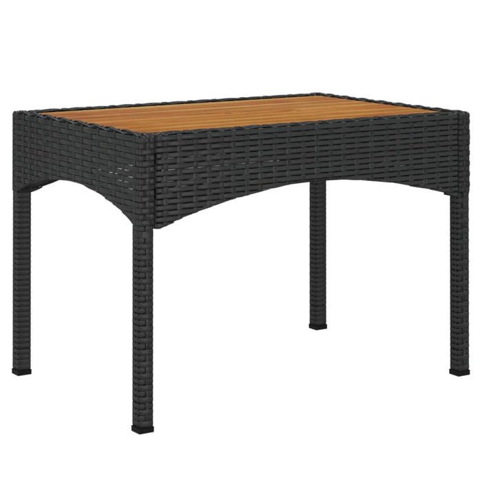 Set da Pranzo da Giardino 4 pz con Cuscini Nero in Polyrattan 3185084