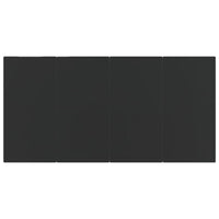 Set da Pranzo da Giardino 7 pz Nero con Cuscini in Polyrattan 3185192